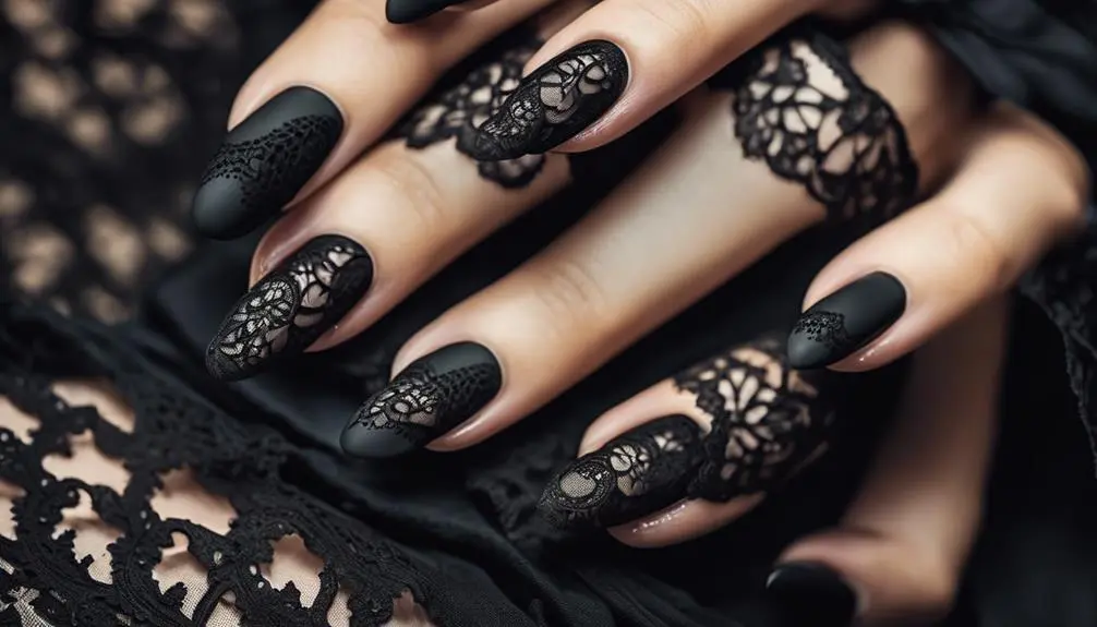 Black Lace Nail Ideas