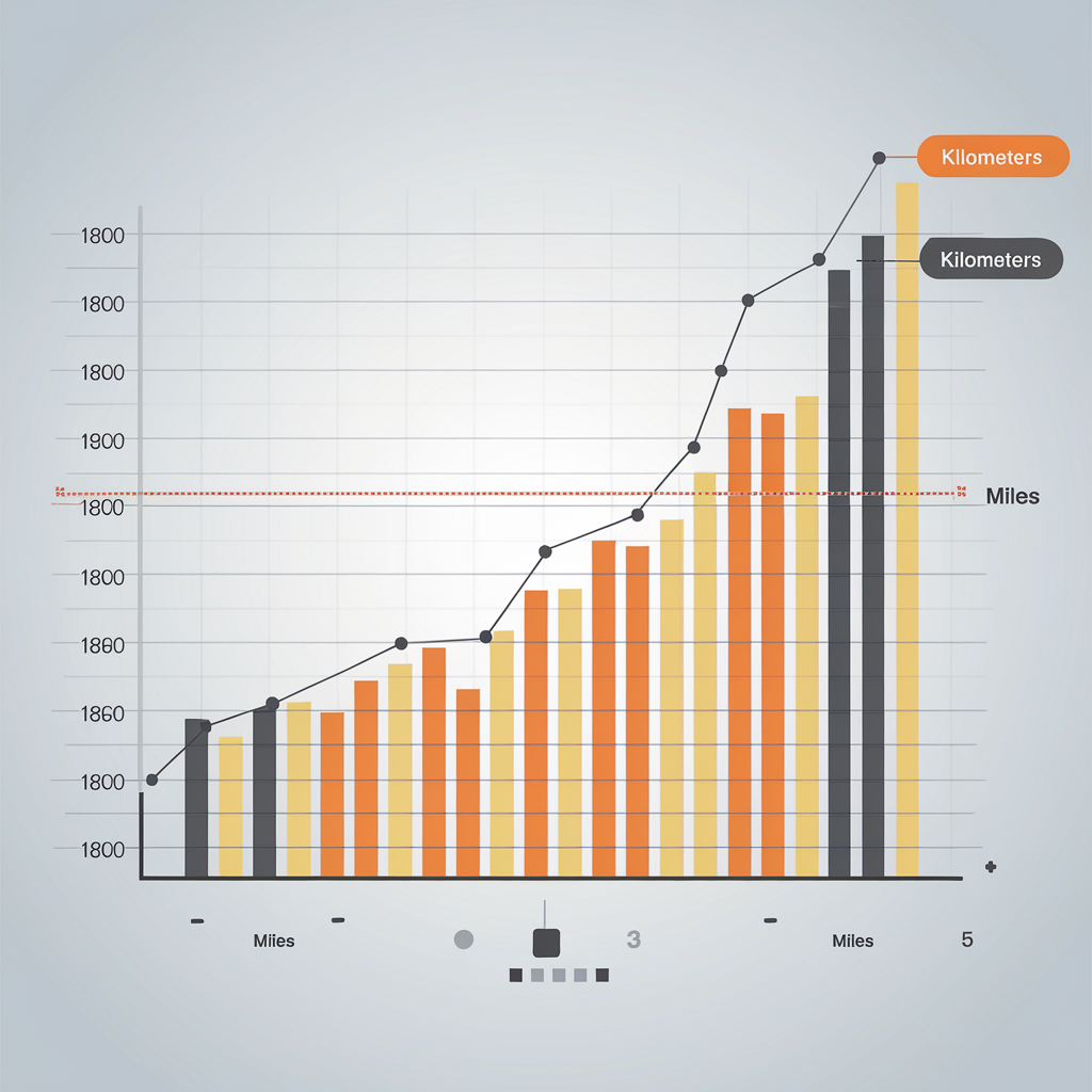 Miles to Kilometer chart